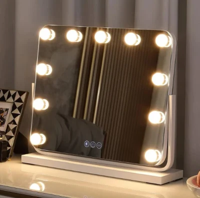 Badezimmer-Kosmetik-Touchscreen-Schreibtisch-Make-up-Hollywood-Spiegel mit LED-Licht