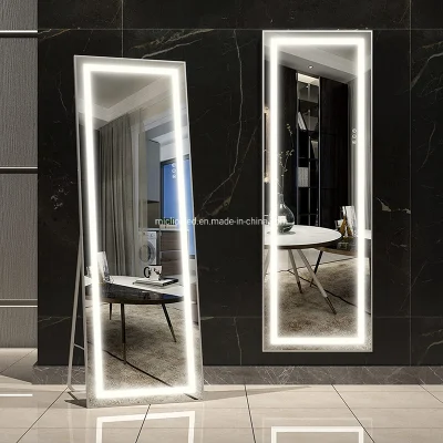 Friseursalon in voller Länge, LED-Stehspiegel, China-Wandleuchte, Spiegellieferant