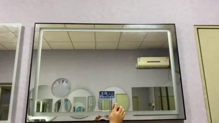Woma Smart Mirror Vanity Furniture Badezimmer-Wandspiegel mit LED-Leuchten mit Vergrößerung und Bluetooth (M008)